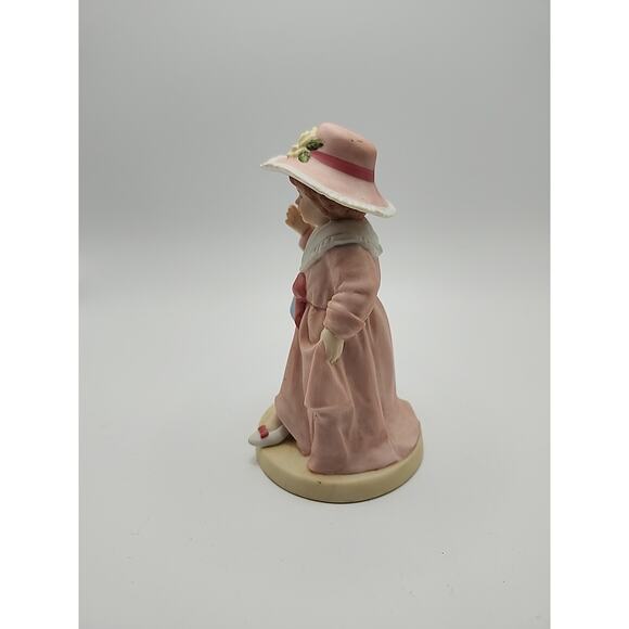 Vintage HOMCO #1488 Girl in Pink Dress & Hat with Purse Porcelain Figurine 5.5" - Picture 4 of 8